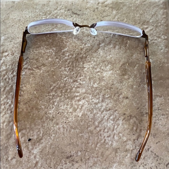 Guess Brown Half Rimless Eyeglass Frames - Picture 6 of 8